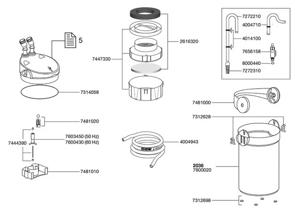 EHEIM 2036 Ecco Pro udvendig filter 750 l/t Pro 300